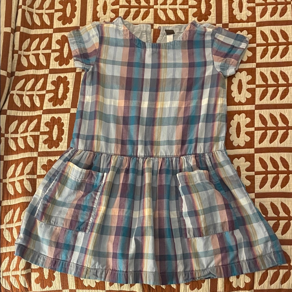 Tea Collection Pastel Plaid Kids Dress